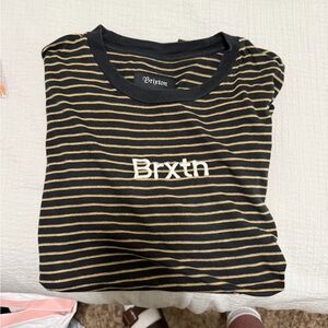Brixton Striped Black and Gold T-Shirt